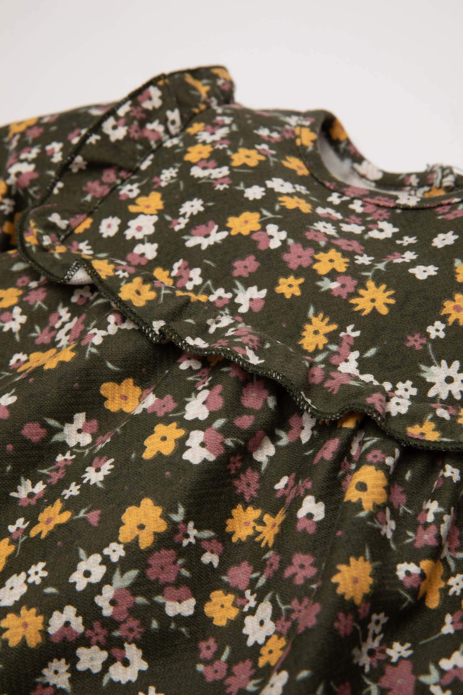 Baby Girl Patterned Long Sleeve Dress