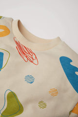 Baby Boy 2-Piece Set Patterned Thin Sweatshirt Bottom