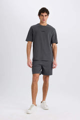 Boxy Fit Crew Neck Printed T-Shirt