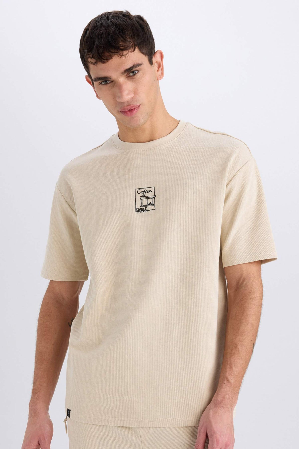 Boxy Fit Crew Neck Printed T-Shirt