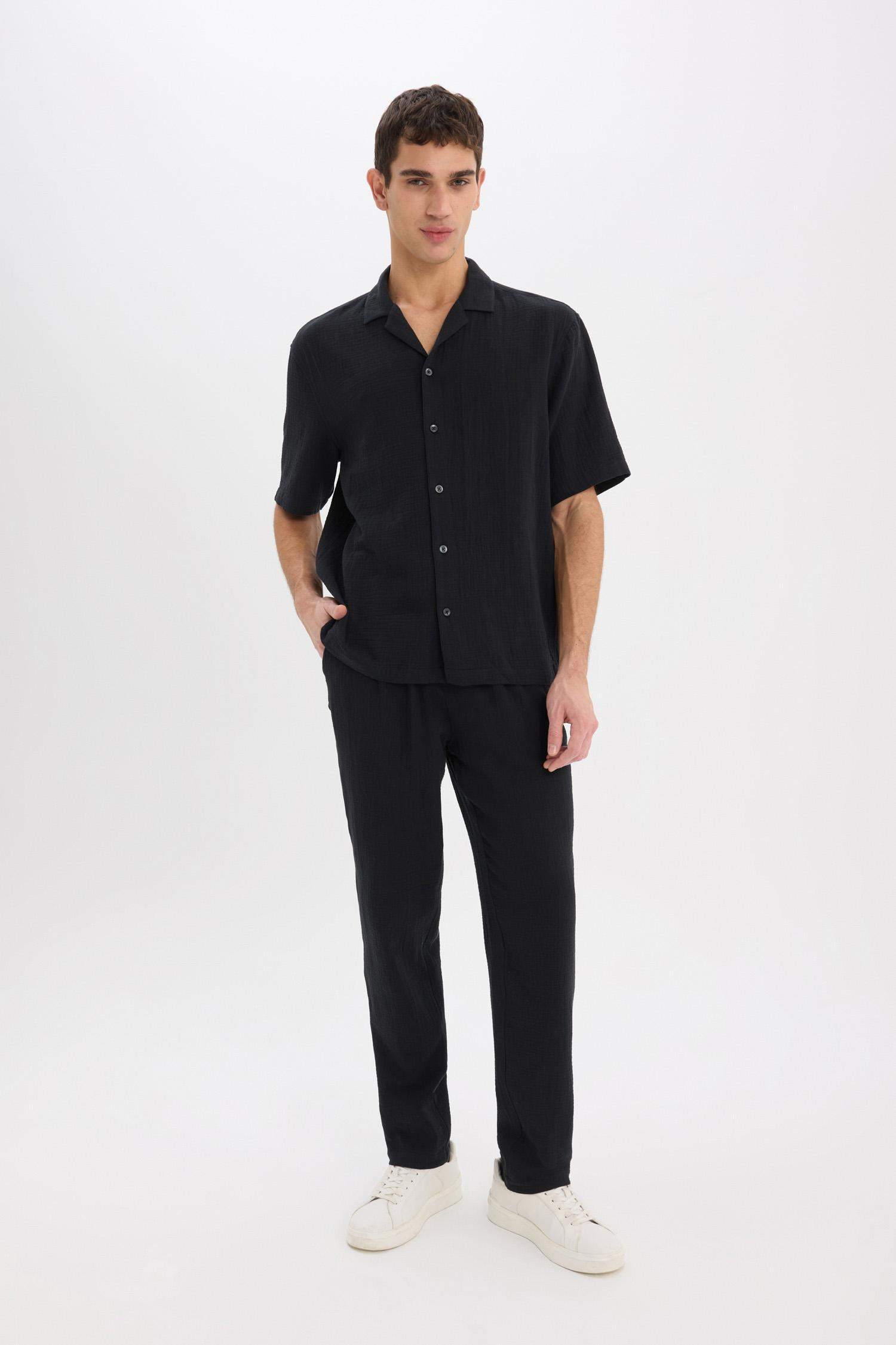 100% Cotton Relax Fit Comfortable Cut Summer Muslin Short Leg Cotton Jogger Pants