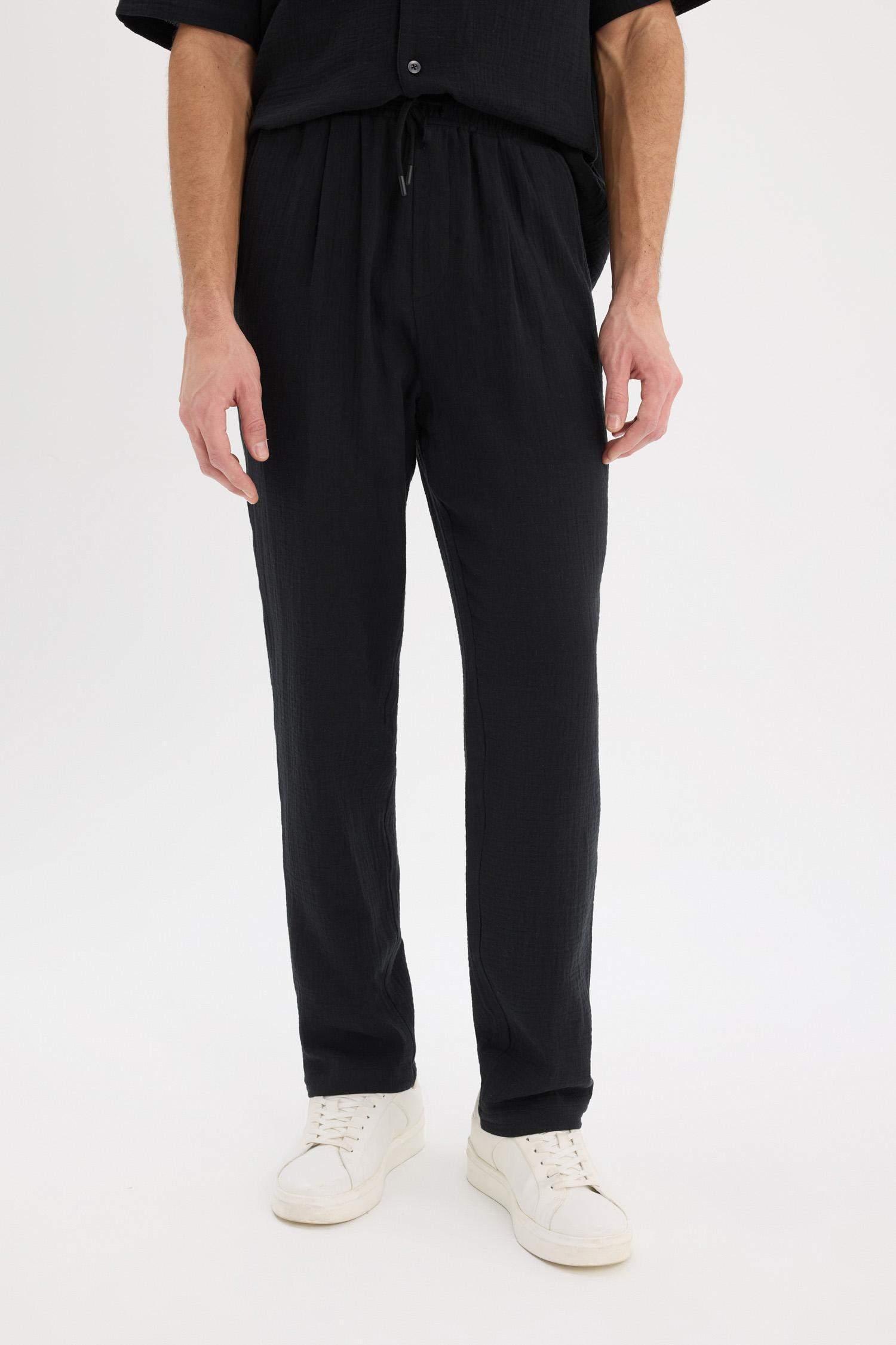 100% Cotton Relax Fit Comfortable Cut Summer Muslin Short Leg Cotton Jogger Pants