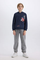Boys Marvel Hooded Kangaroo Pocket Sweatshirt