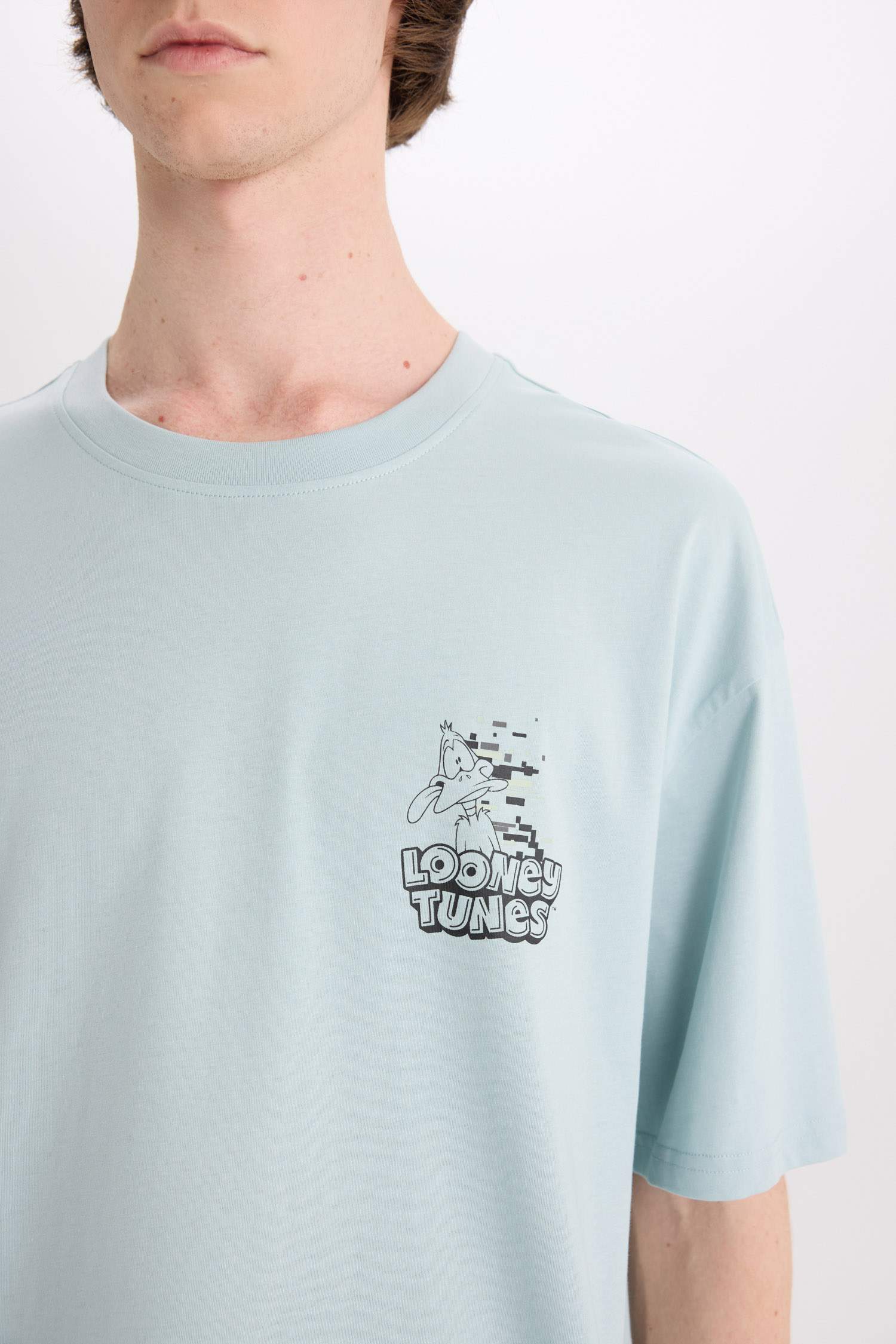 100% Cotton Looney Tunes Boxy Fit Crew Neck Back Printed Short Sleeve T-Shirt