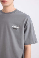 100% Cotton Marvel Boxy Fit Crew Neck Back Printed Short Sleeve T-Shirt