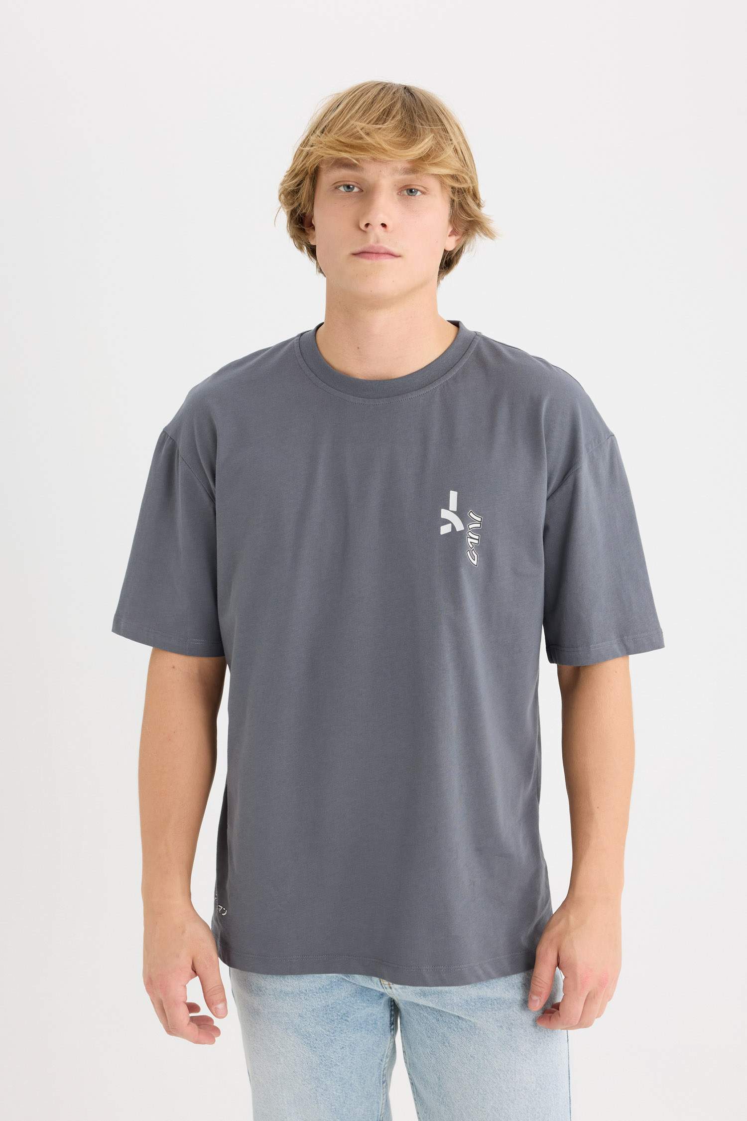 100% Cotton Marvel Boxy Fit Crew Neck Back Printed Short Sleeve T-Shirt