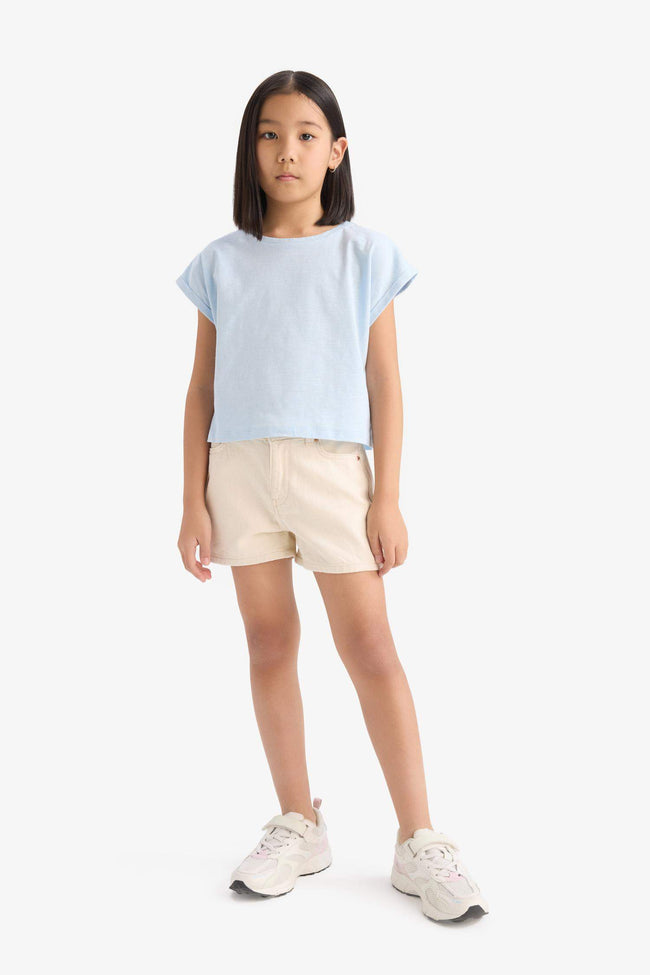 Girl Gabardine Shorts Hover Image