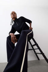 DeFactoFit Oversize Wide Mold Half Zipper Stand Collar Modal Sweatshirt