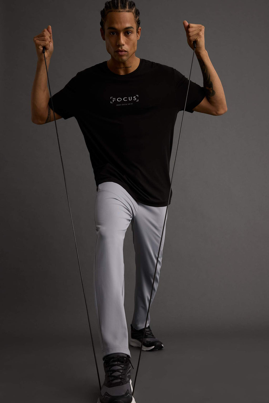 Slim Fit Narrow Cut Standard Leg Athletic Jogger Sweatpants
