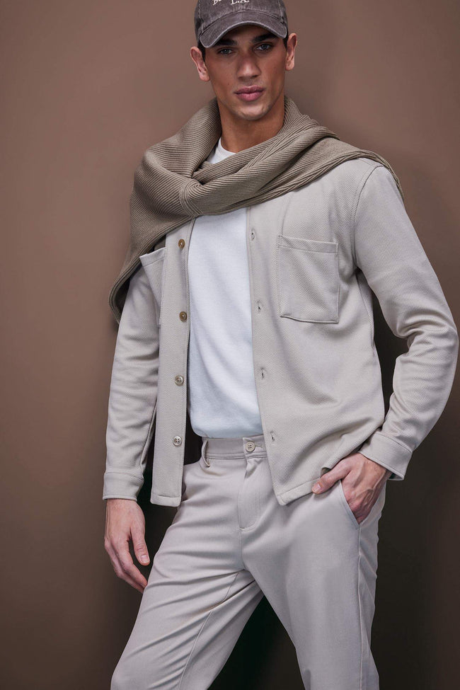 Regular Fit Polo Shirt Jacket Hover Image