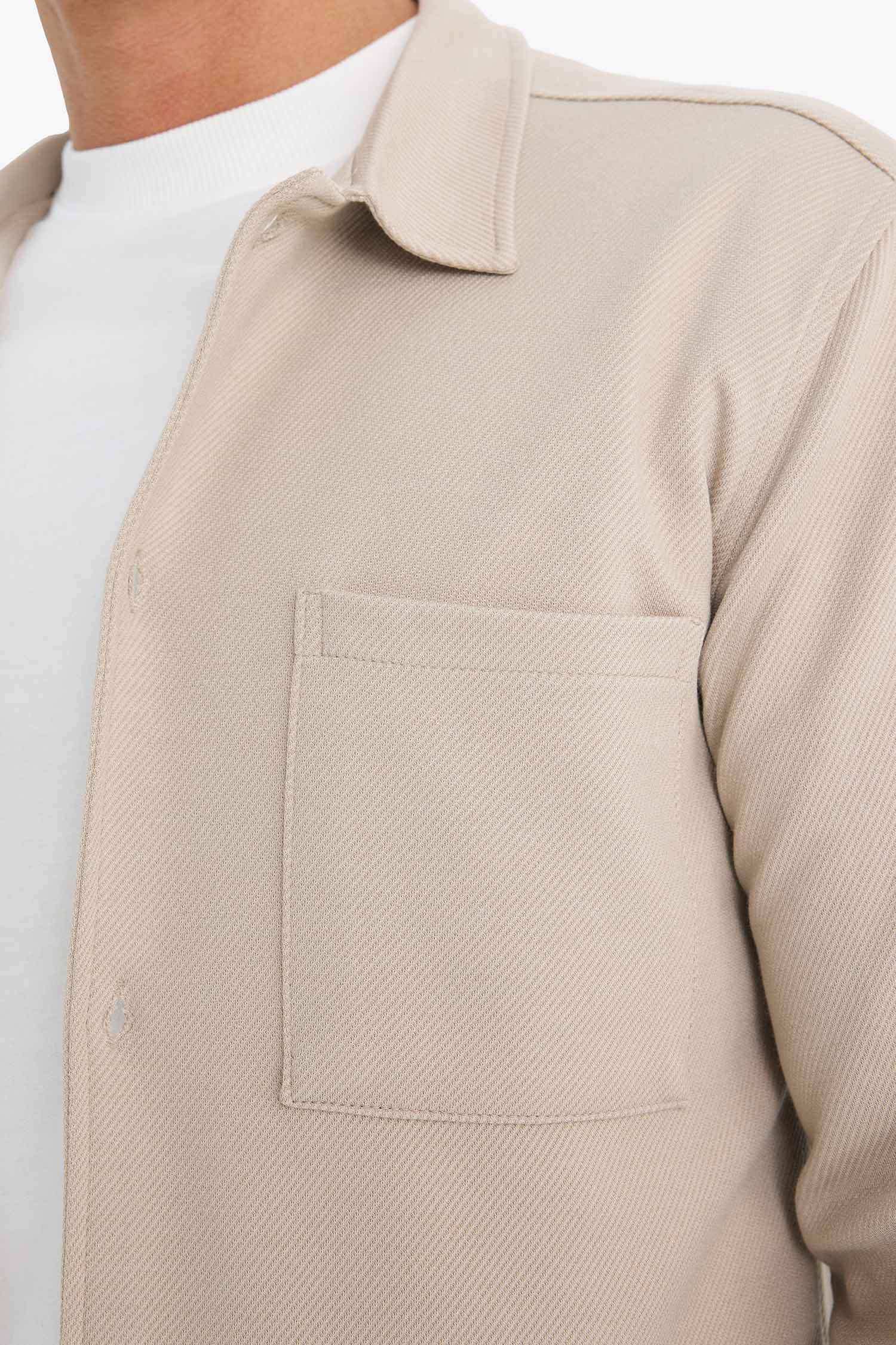 Regular Fit Polo Shirt Jacket