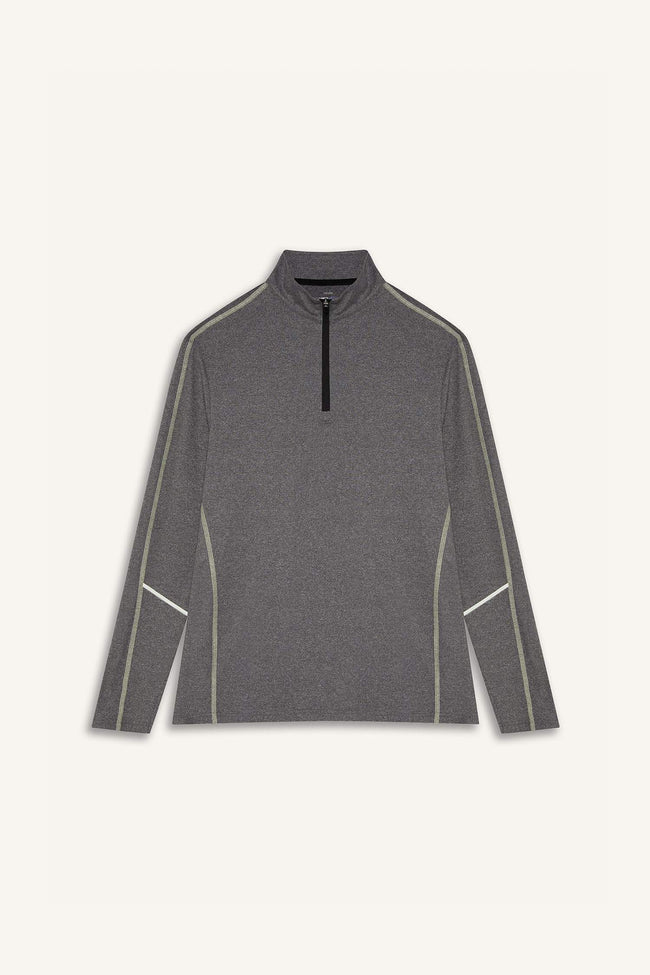 DeFactoFit Standard Fit Zippered Stand Collar Sports T-Shirt Hover Image