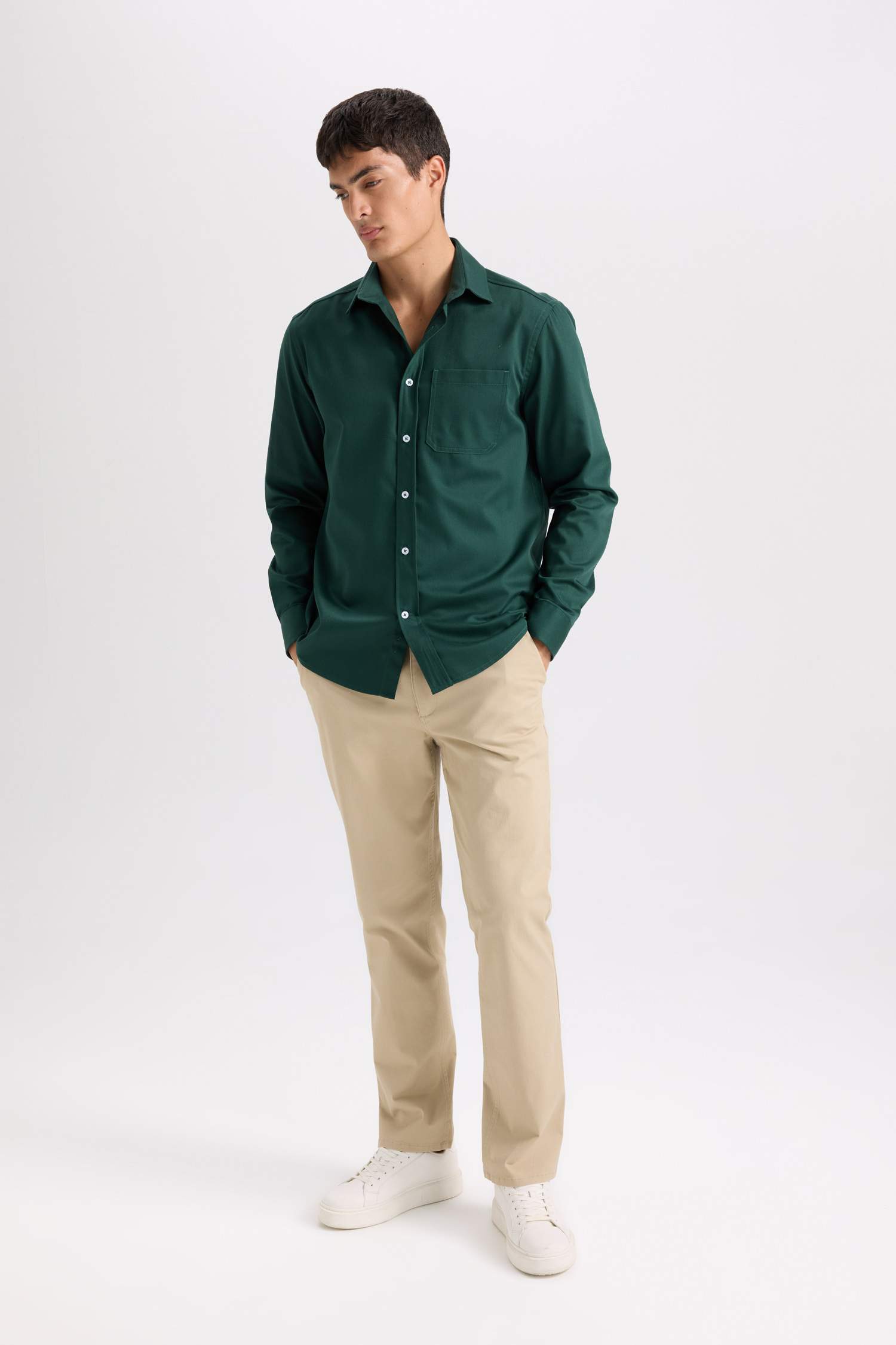 Regular Hem Chino Pants