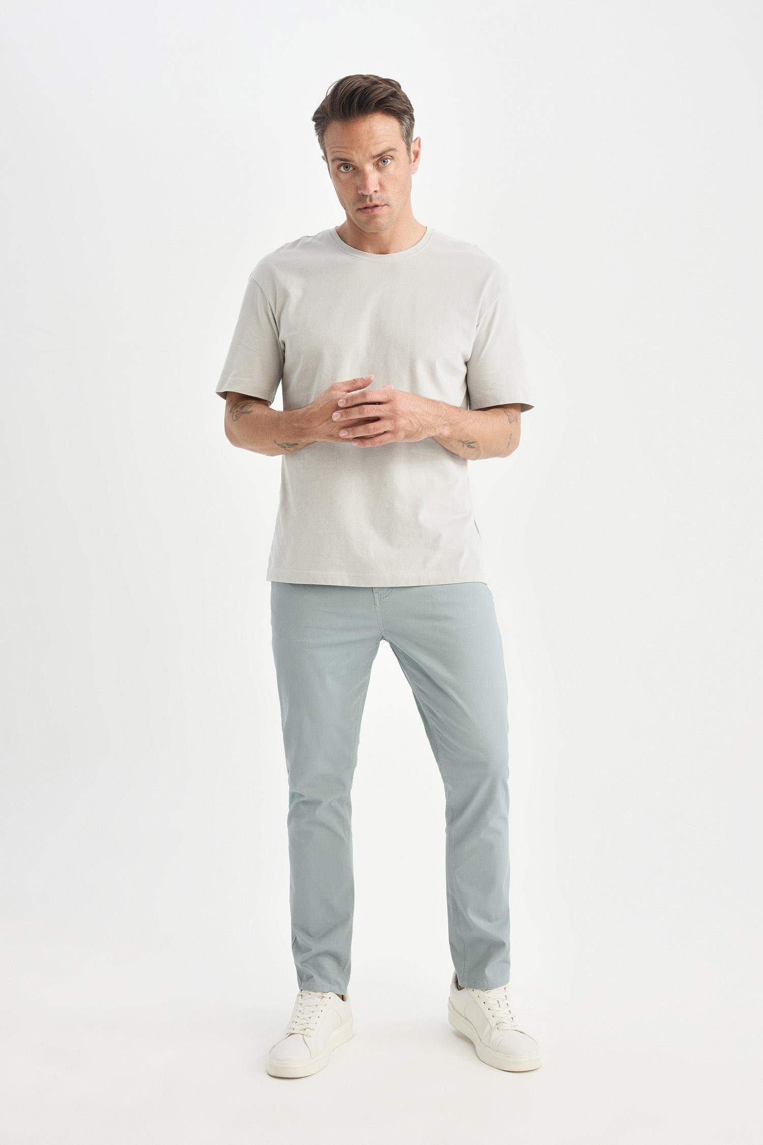 Regular Hem Chino Pants