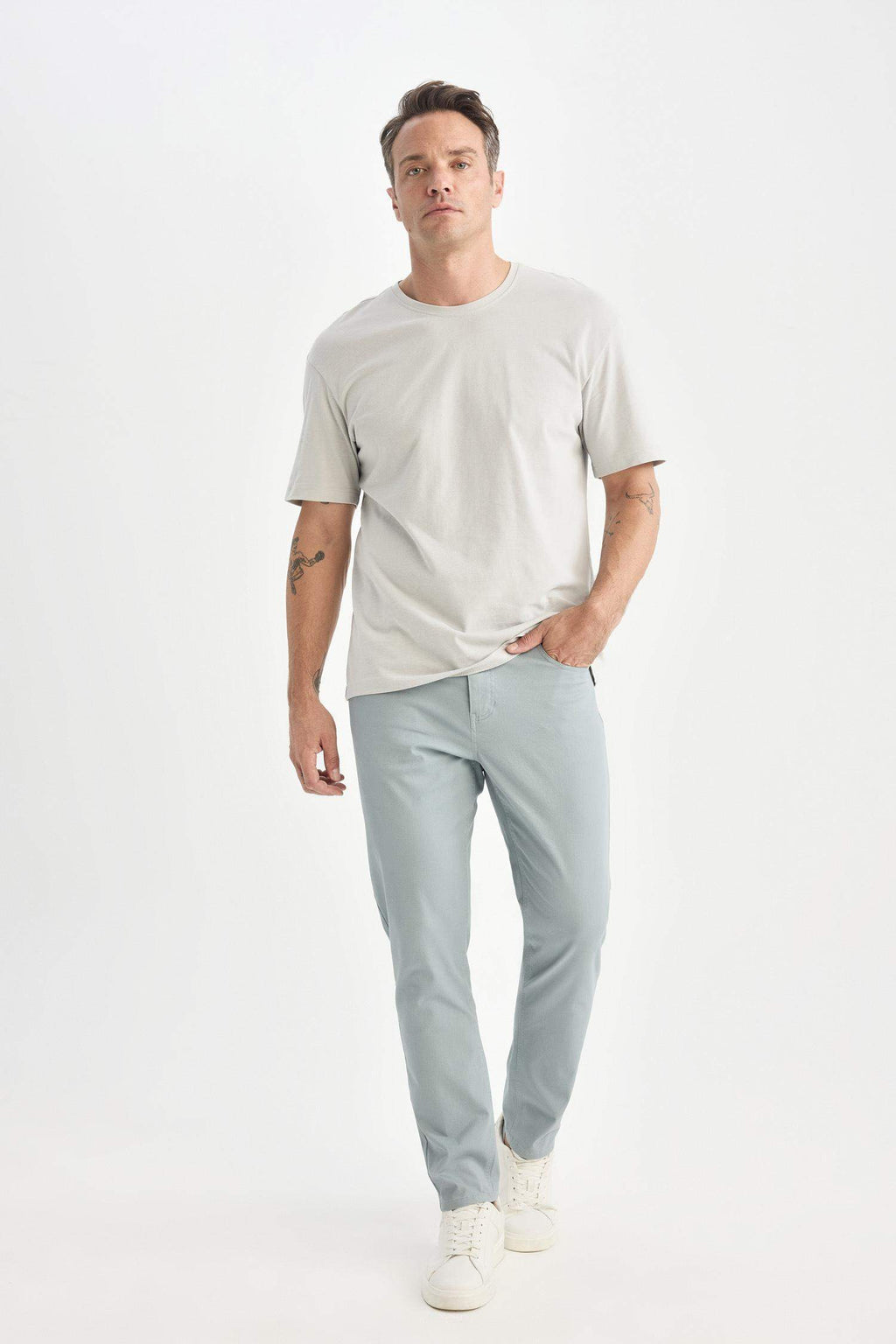 Regular Hem Chino Pants