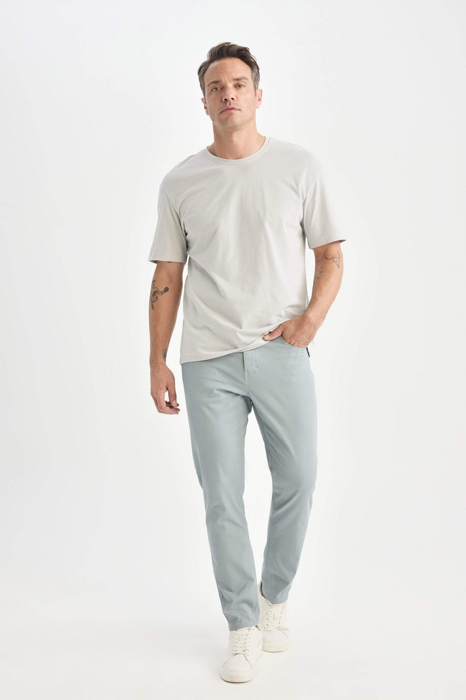 Regular Hem Chino Pants