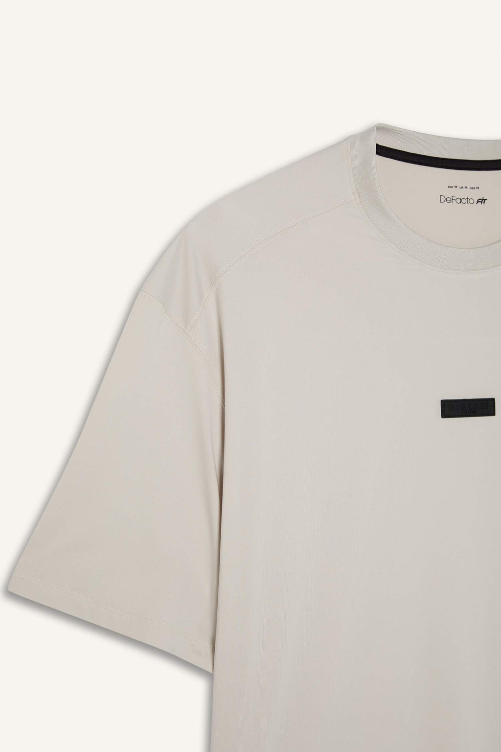 DeFactoFit Boxy Fit Cycling Collar Printed Athletes Short Sleeve T-shirt