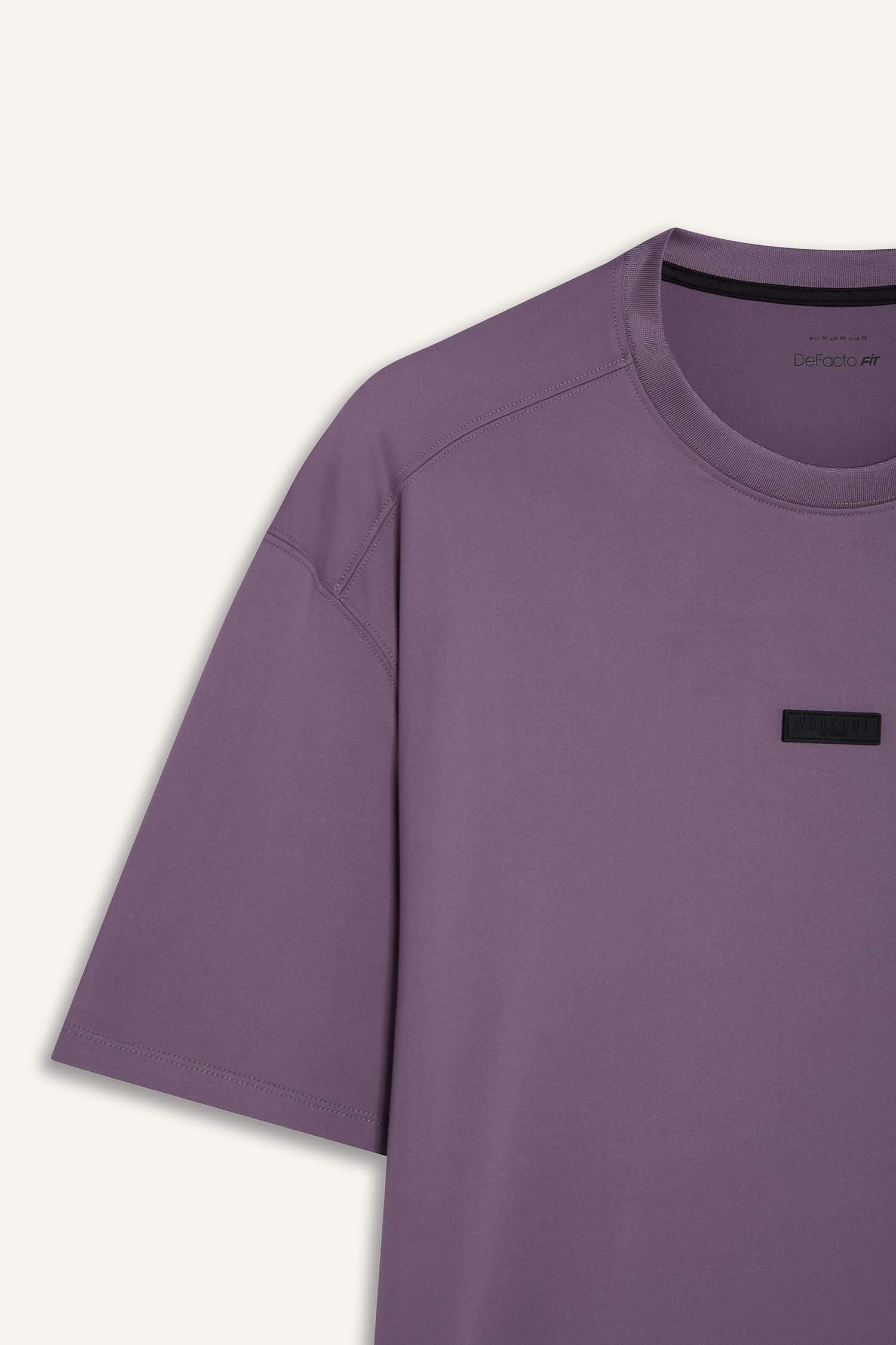 DeFactoFit Boxy Fit Cycling Collar Printed Athletes Short Sleeve T-shirt