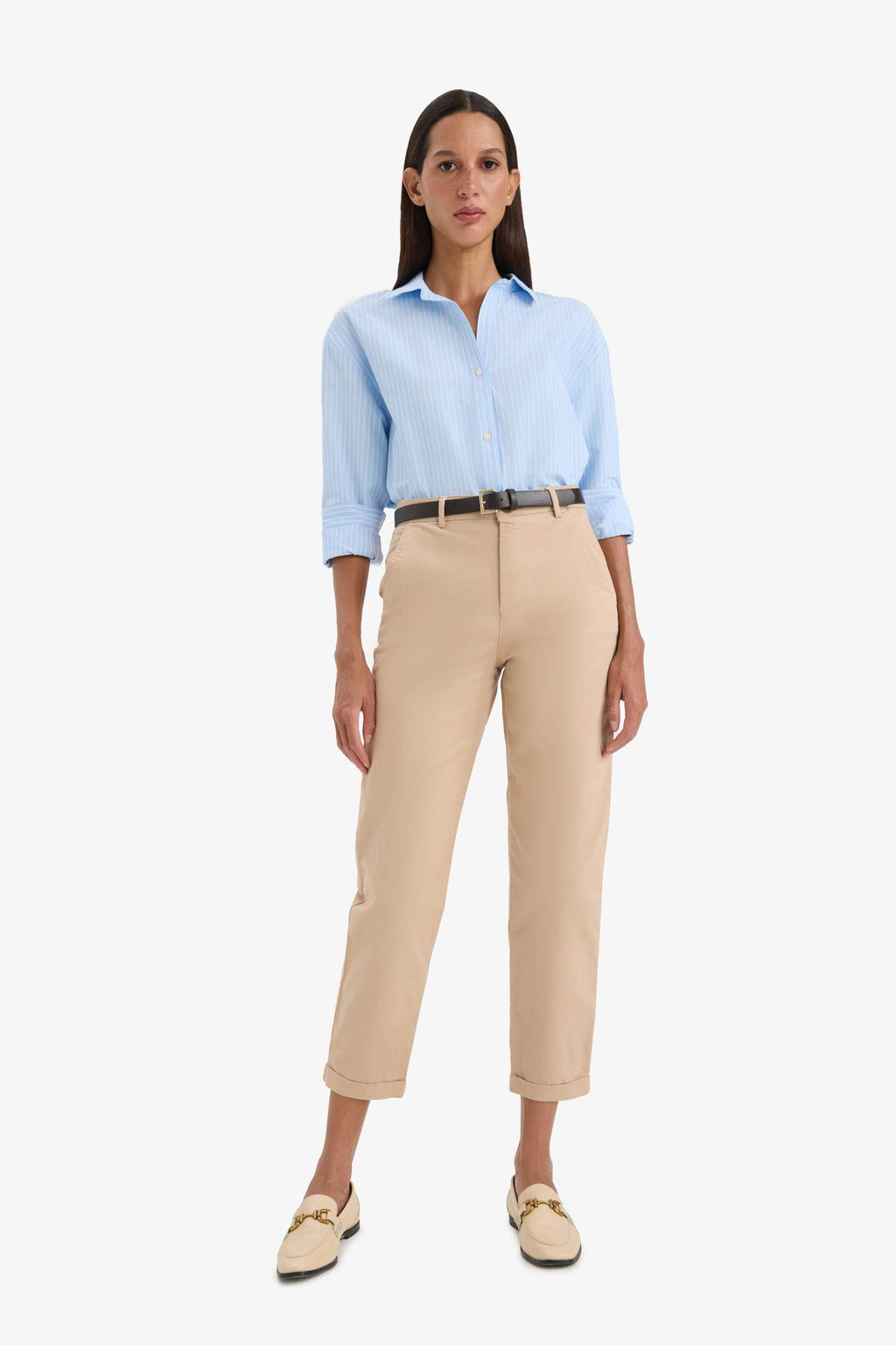 Carrot Fit With Pockets Gabardine Trousers