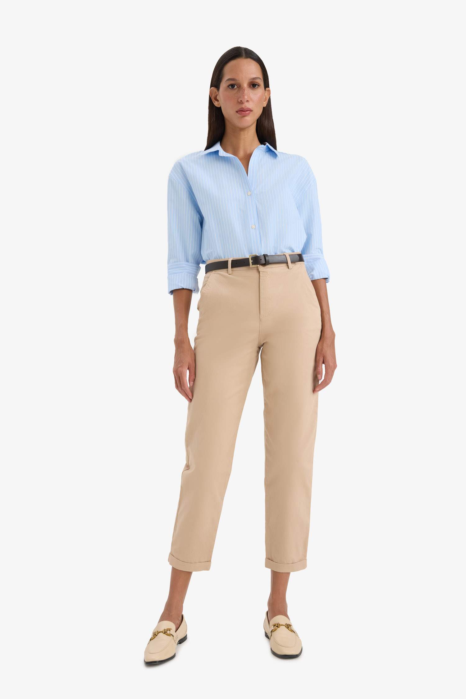 Carrot Fit With Pockets Gabardine Trousers