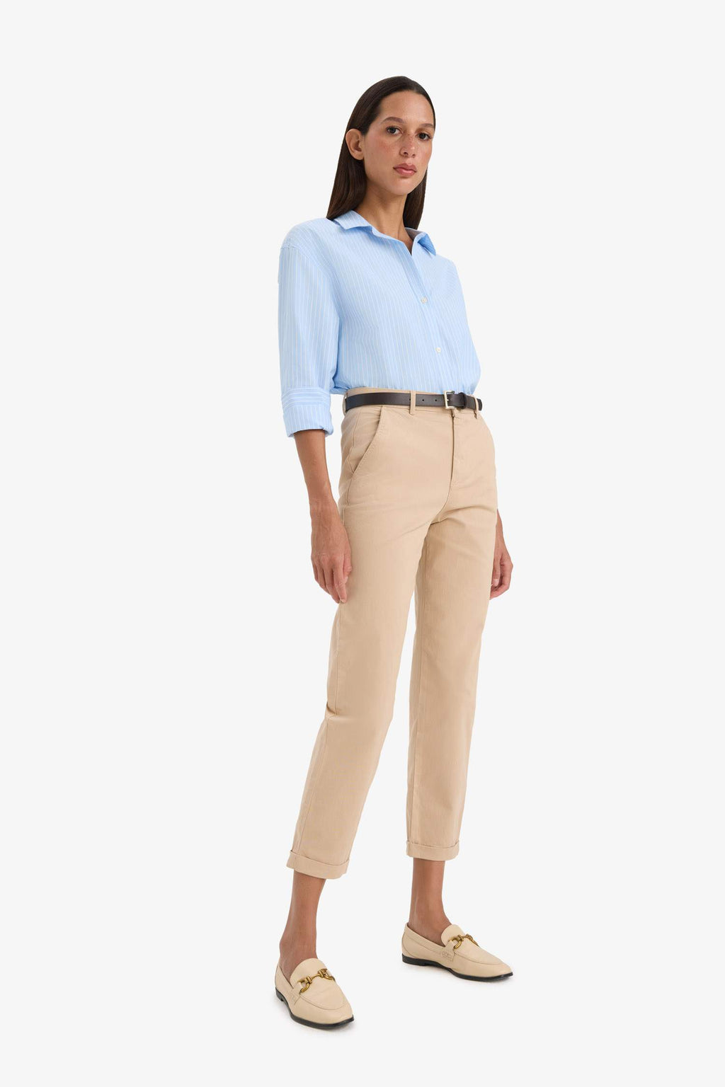 Carrot Fit With Pockets Gabardine Trousers