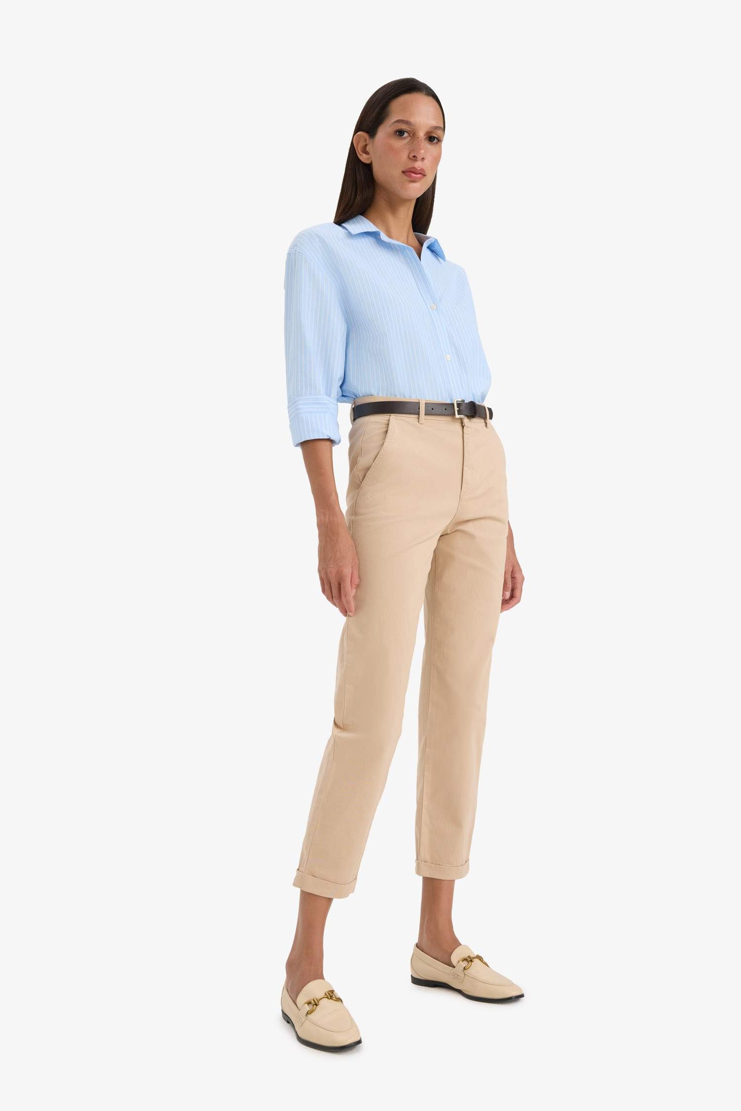 Carrot Fit With Pockets Gabardine Trousers