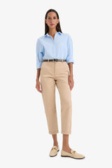 Carrot Fit With Pockets Gabardine Trousers