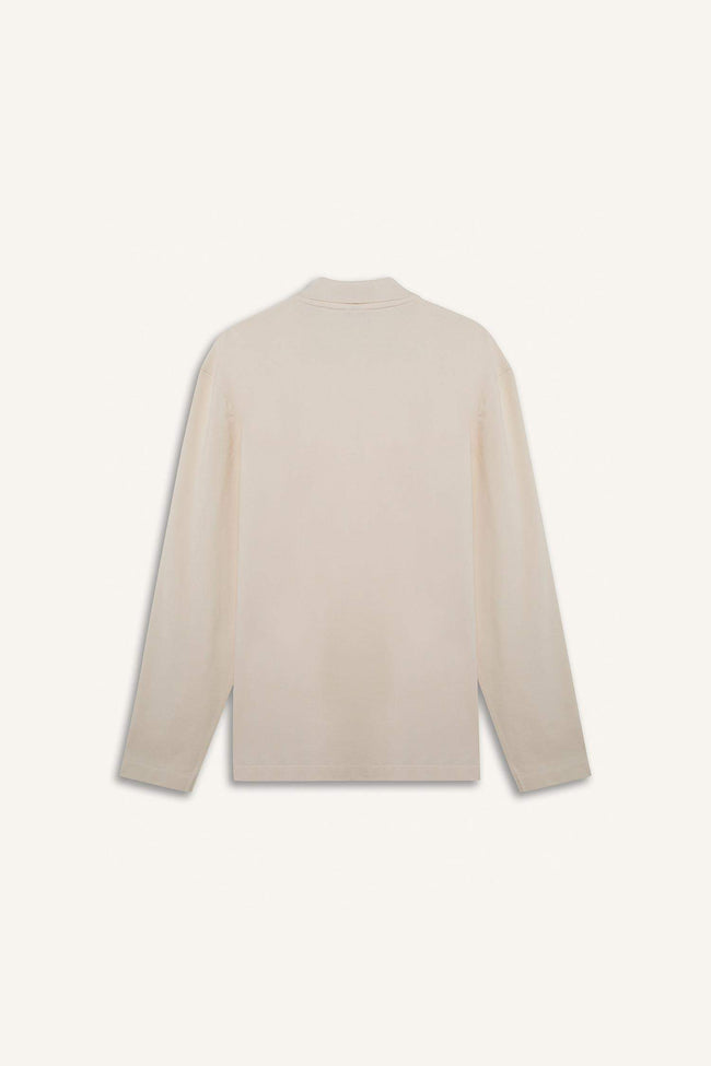 100% Cotton New Regular Fit Basic Plain Long Sleeve Textured Pique Polo T-Shirt Hover Image