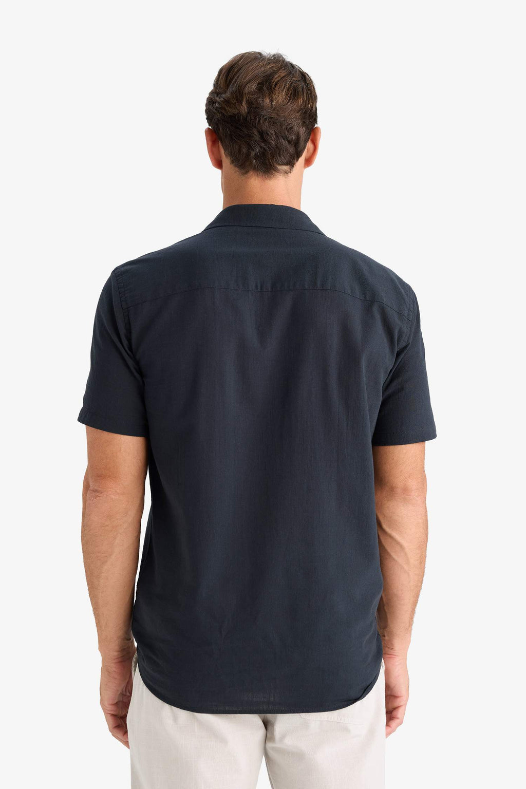 Regular Fit Polo Collar Short Sleeve Shirt