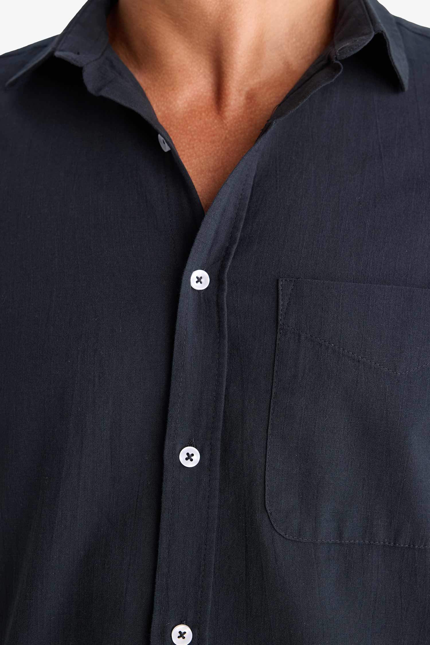 Regular Fit Polo Collar Short Sleeve Shirt