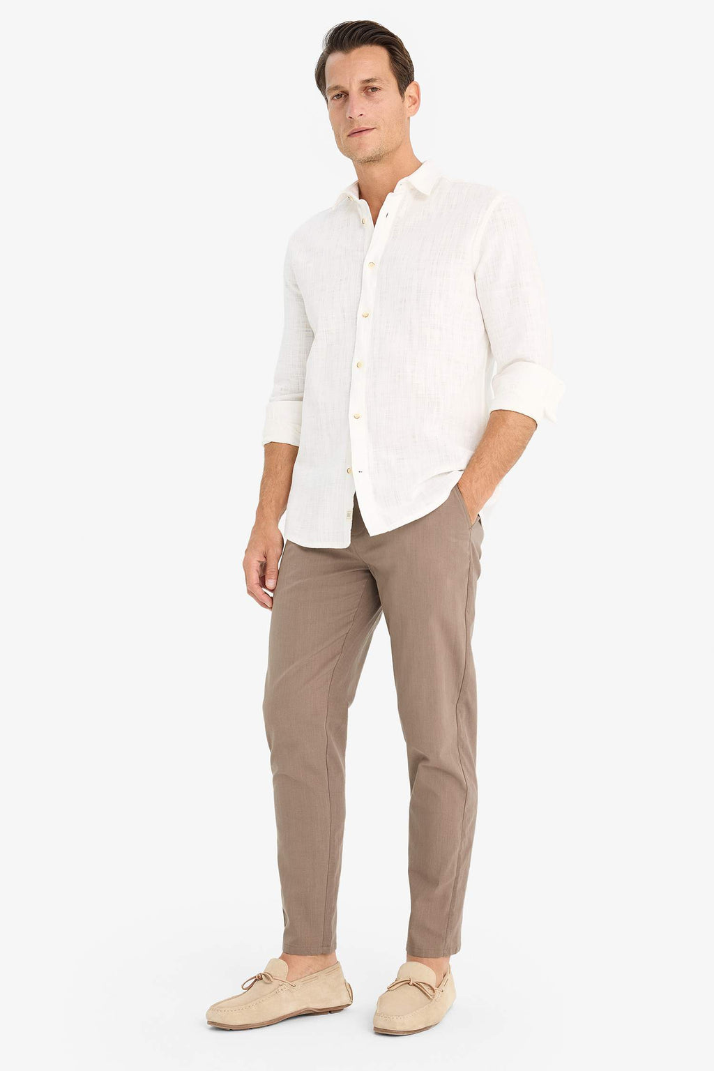 Regular Fit Polo Collar Short Sleeve Shirt