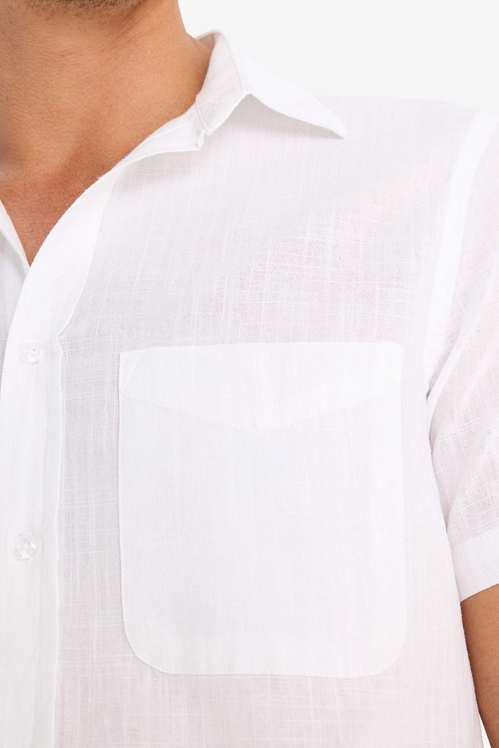 Regular Fit Polo Collar Short Sleeve Shirt