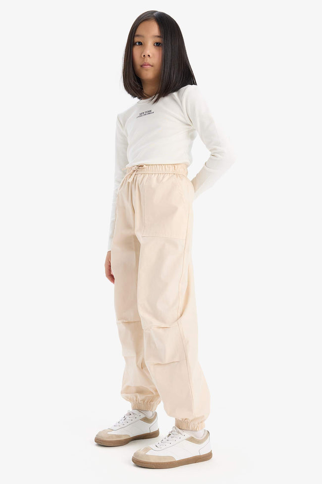 Girls Parachute Jogger Legs Cotton Pants Main Image