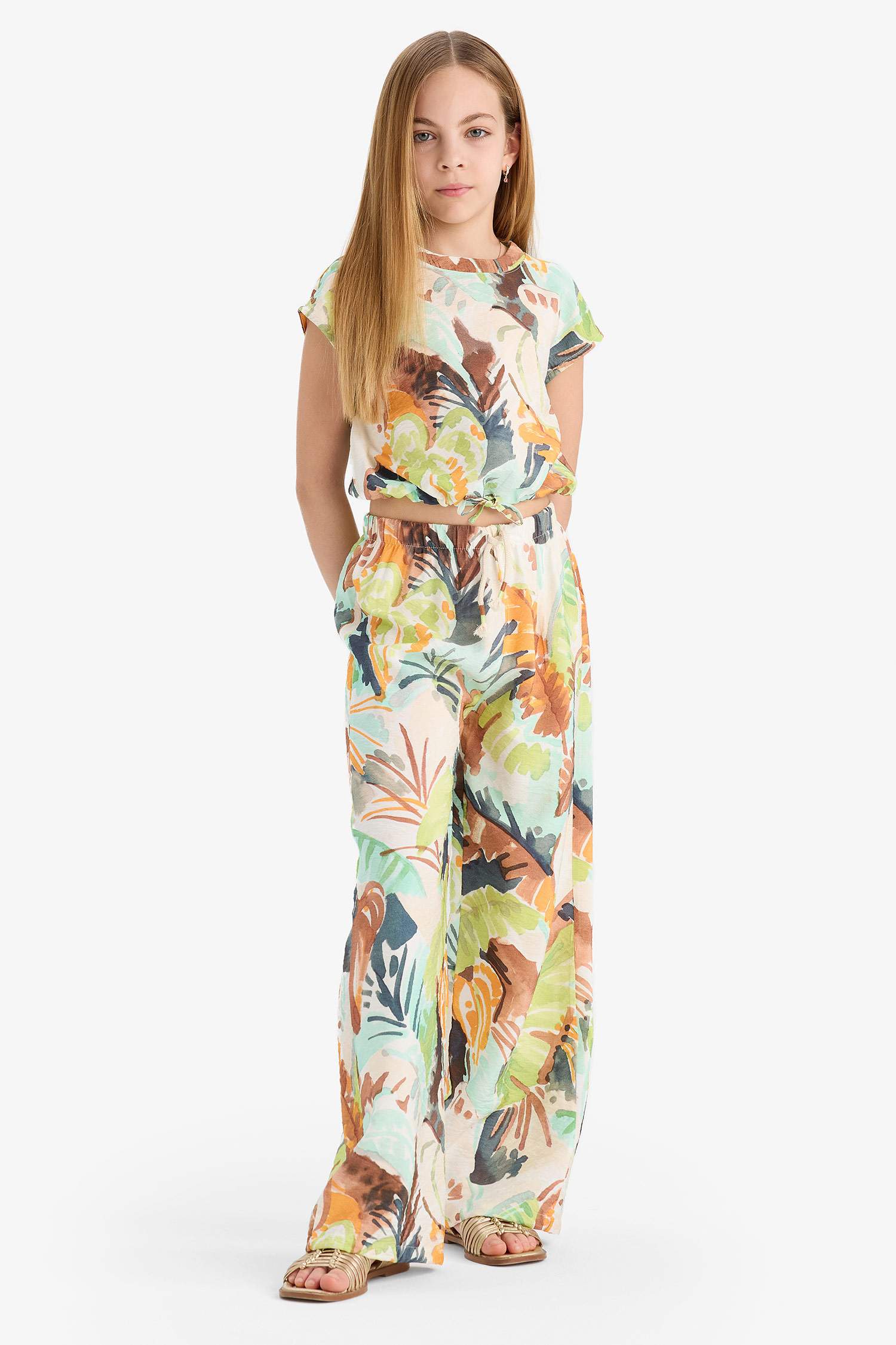 Girl Palazzo Wide Leg Trousers