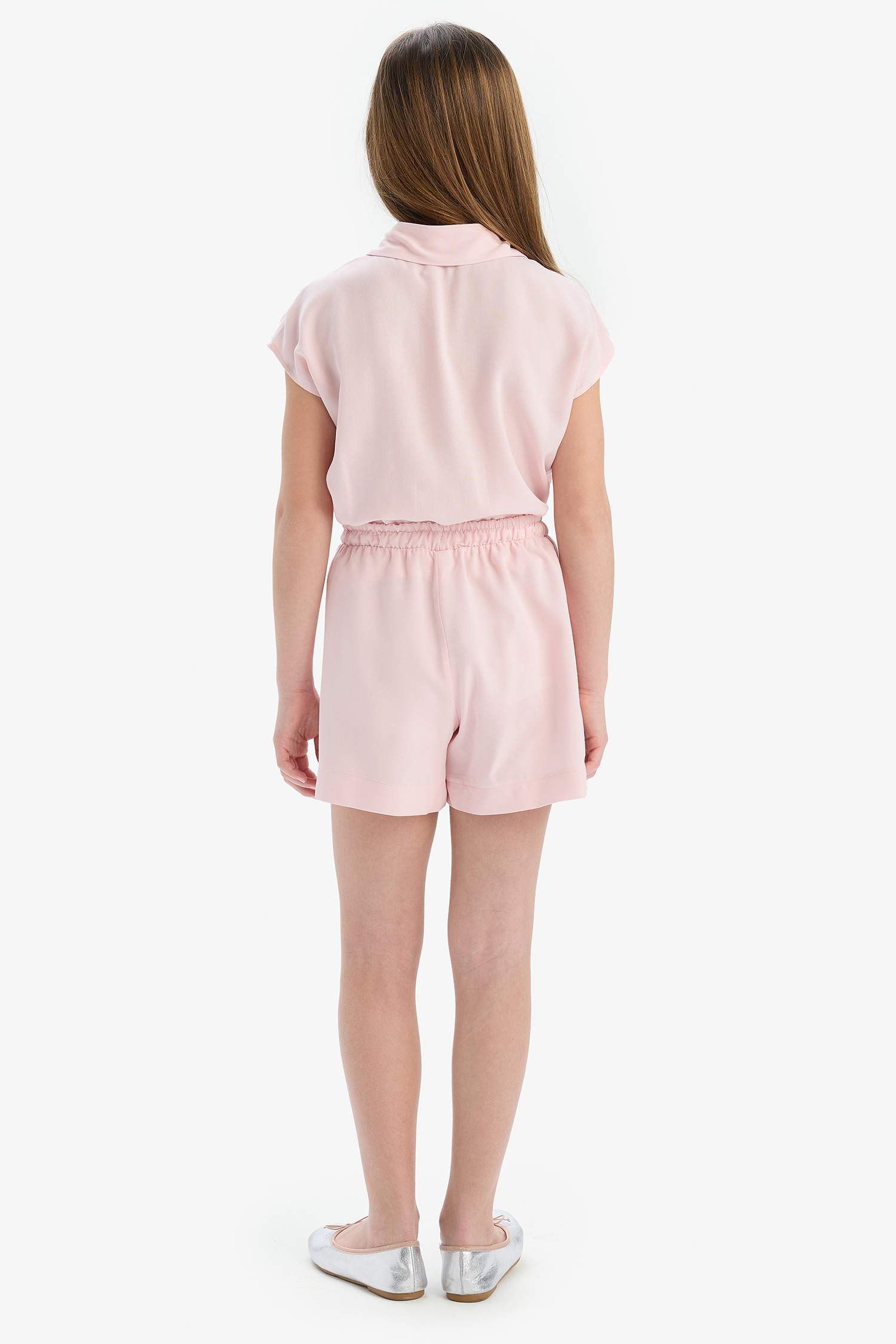 Girl Elastic Waist Viscose Shorts