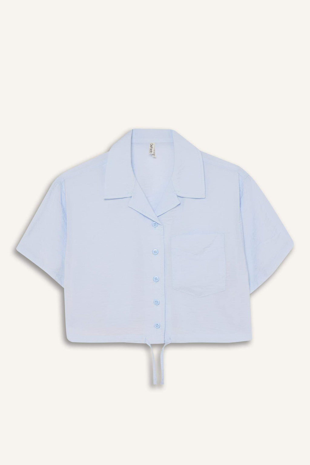 Girl Short Sleeve Crop Shirt