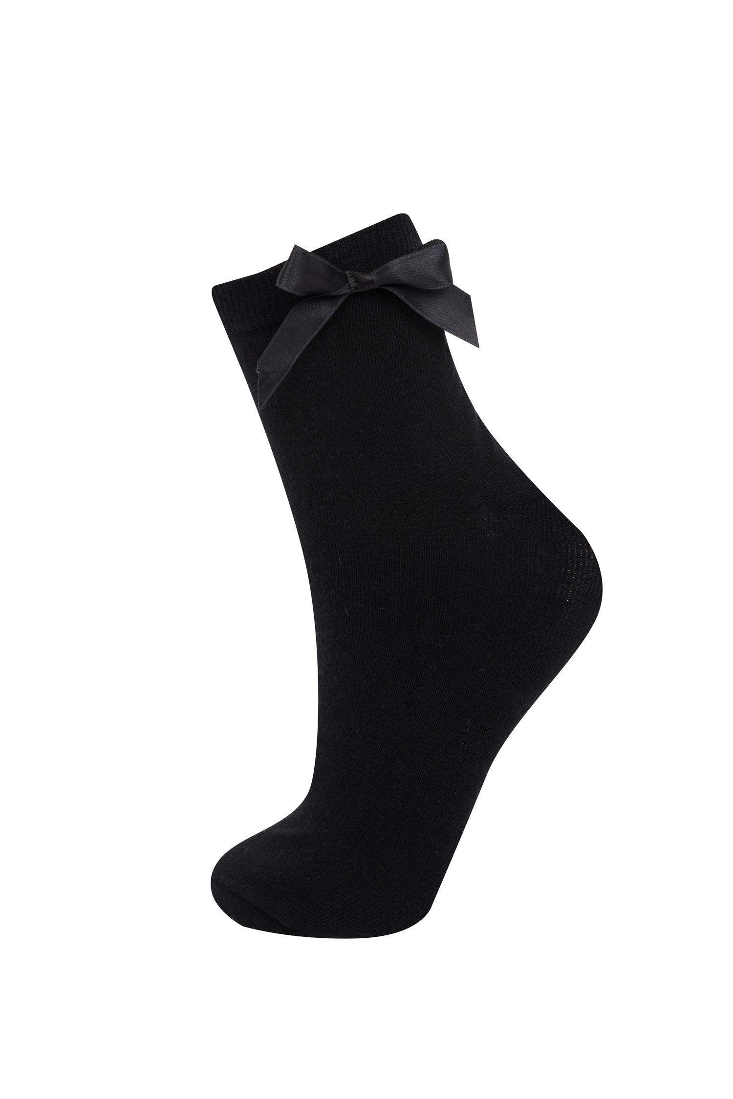 2 Pcs Combed Cotton Premium Sock With Women Seamless Ribbon