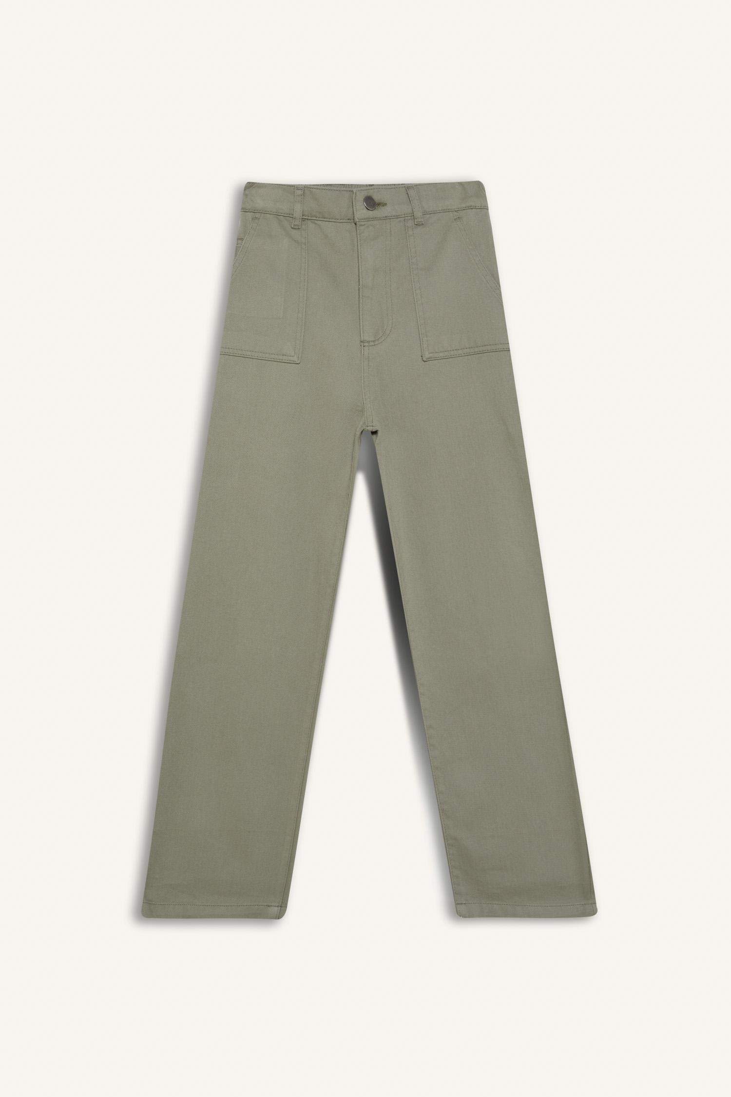 Boy Wide Leg Standard Leg Gabardine Trousers