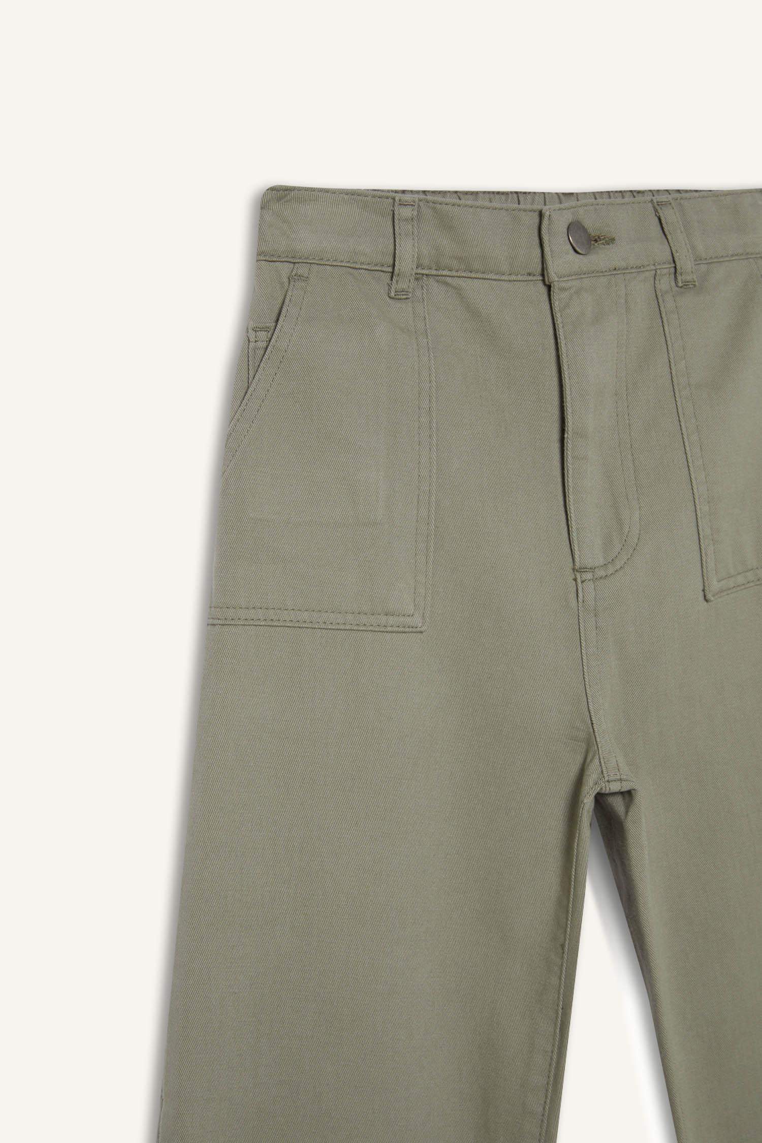 Boy Wide Leg Standard Leg Gabardine Trousers