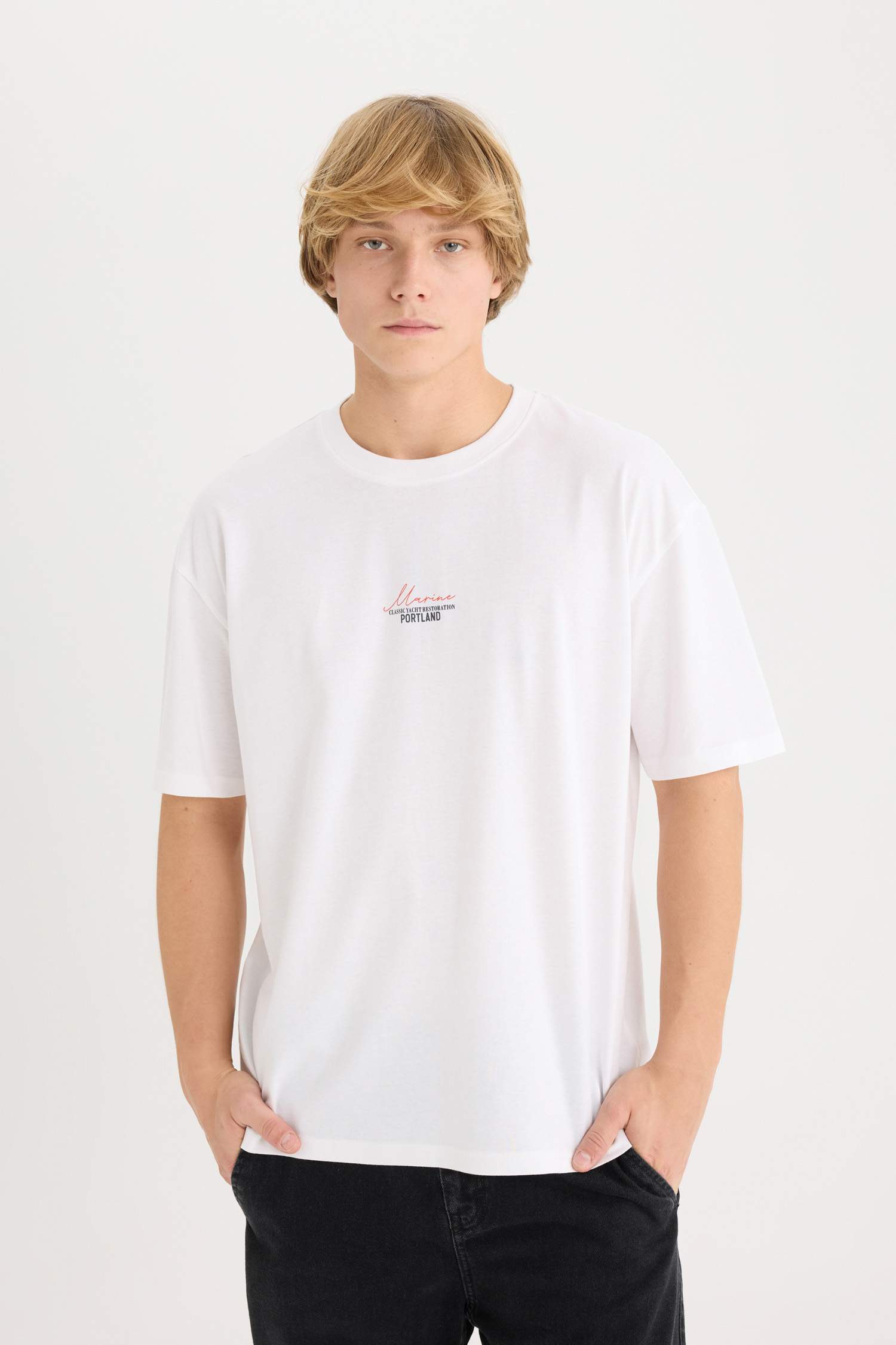Oversize Fit Crew Neck Printed T-Shirt