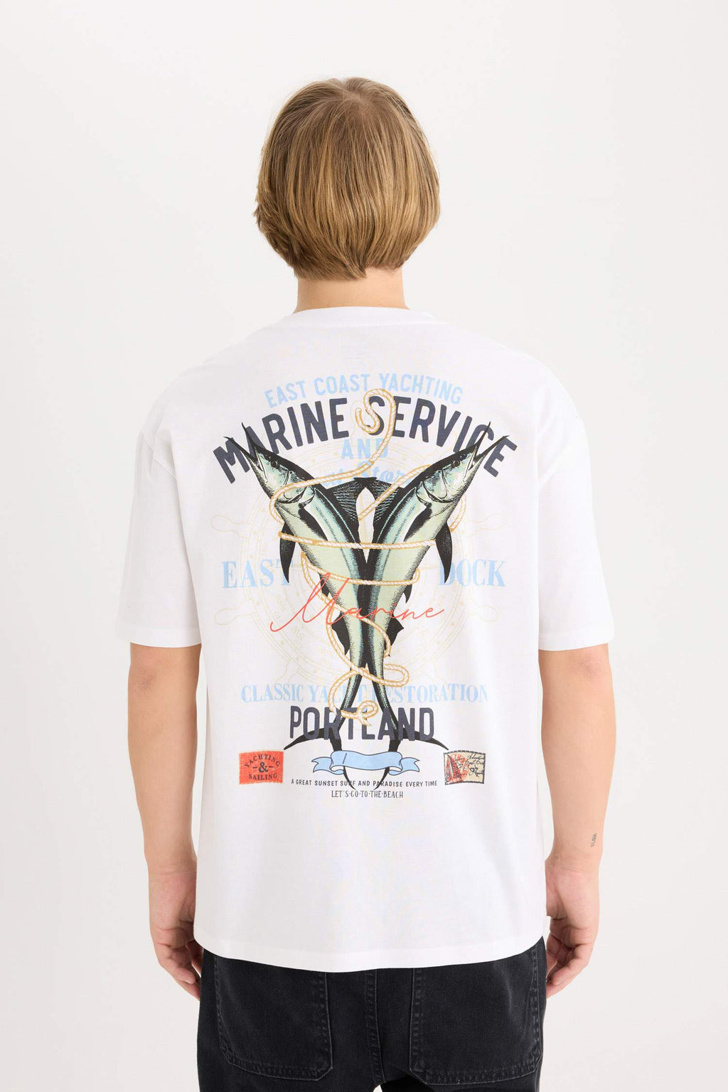 Oversize Fit Crew Neck Printed T-Shirt