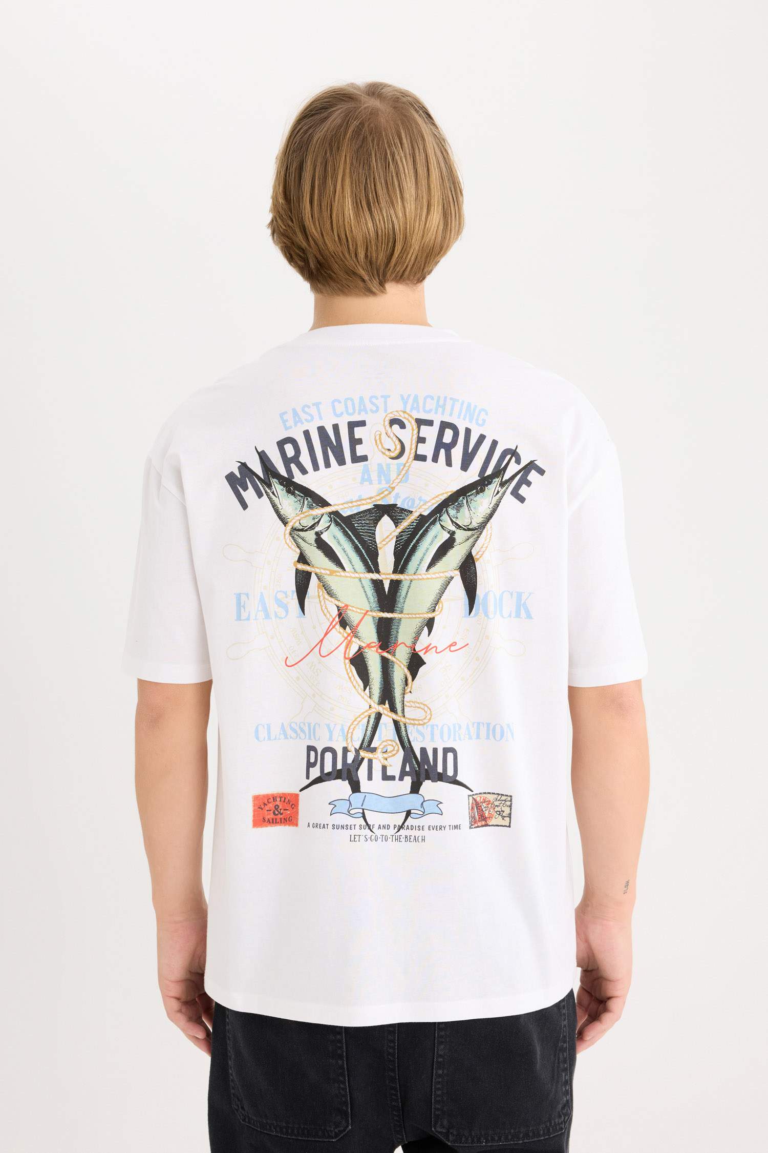 Oversize Fit Crew Neck Printed T-Shirt