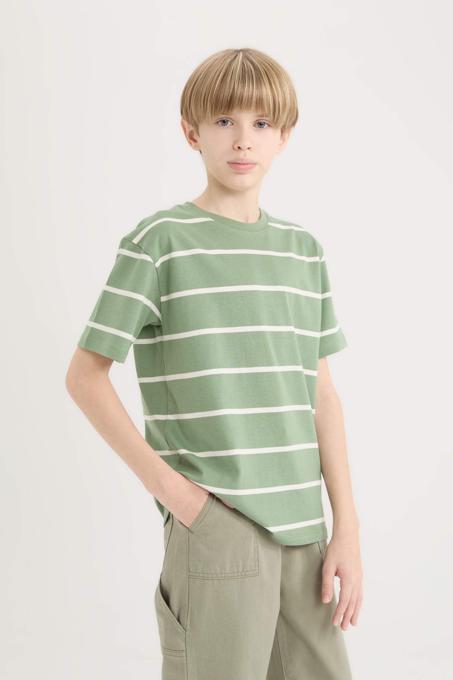 Boy Crew Neck Striped T-Shirt