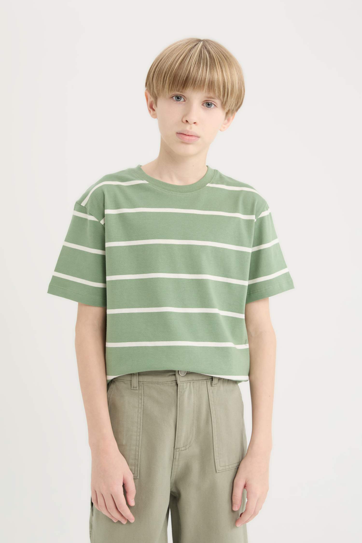 Boy Crew Neck Striped T-Shirt