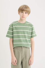 Boy Crew Neck Striped T-Shirt
