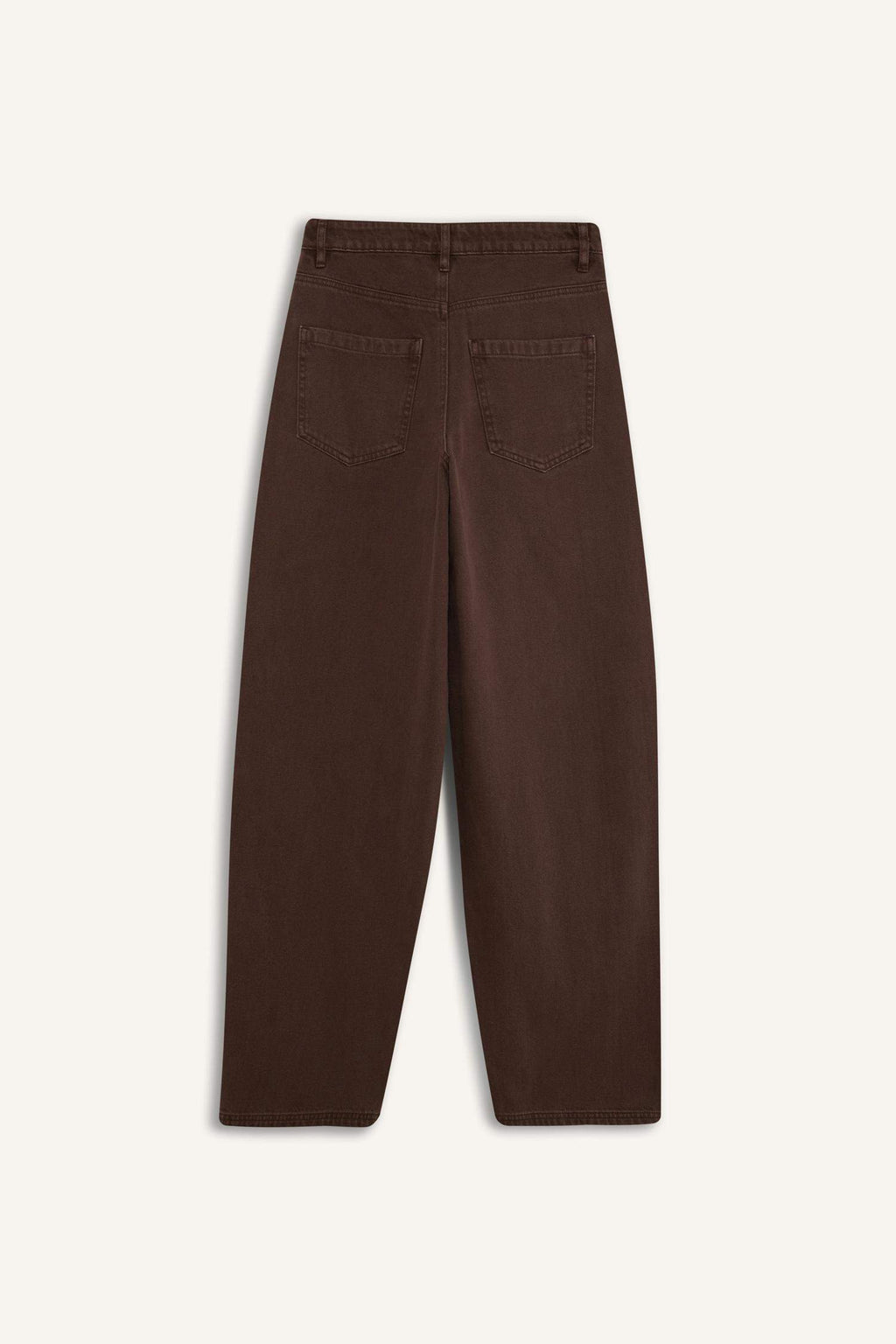 Cool, loose-fitting, high-waisted gabardine trousers