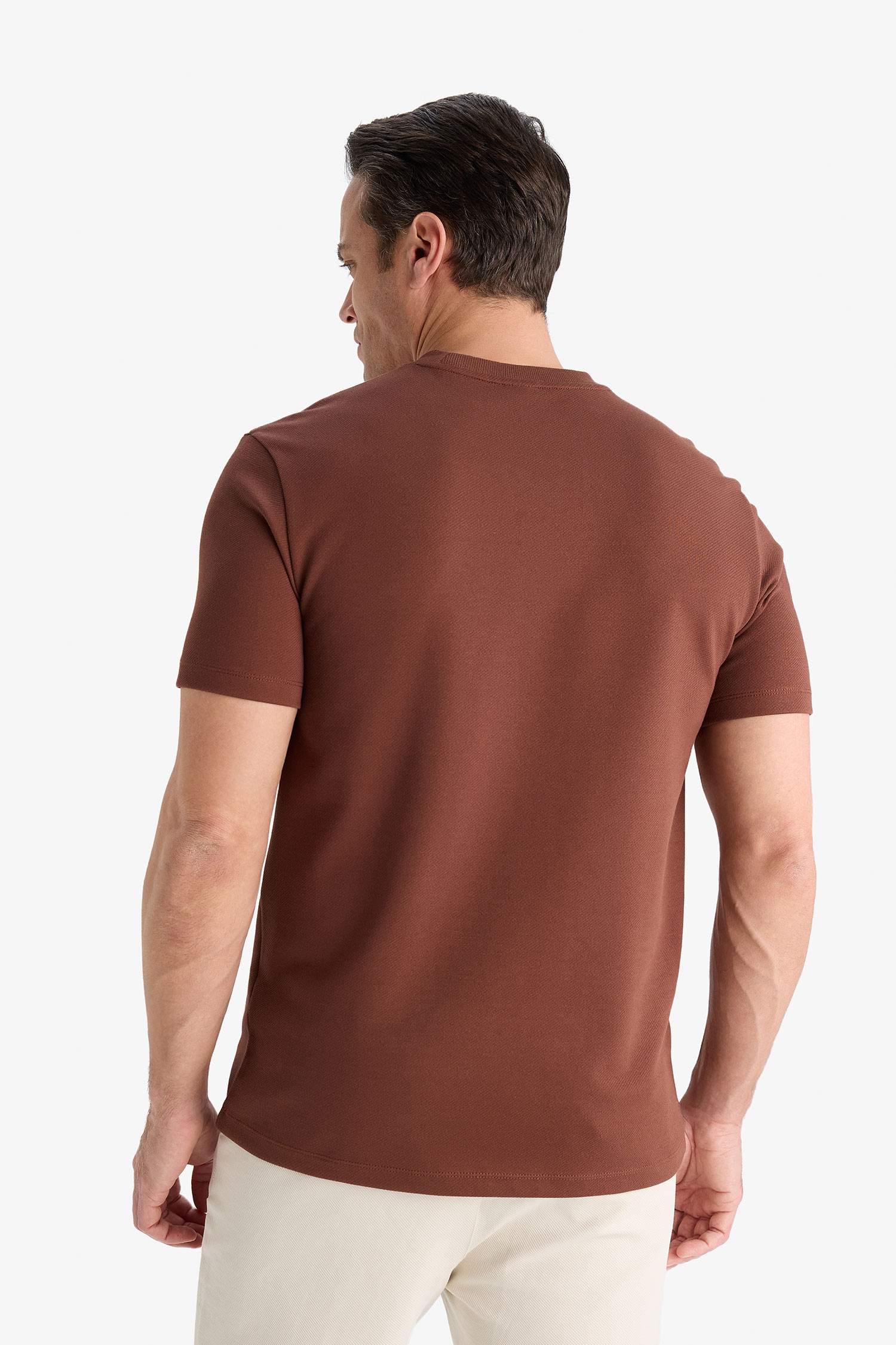 Regular Fit Crew Neck Twill T-Shirt