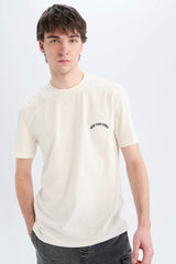 100% Cotton New Regular Fit Cycling Collar Short Sleeve Jacquard T-shirt