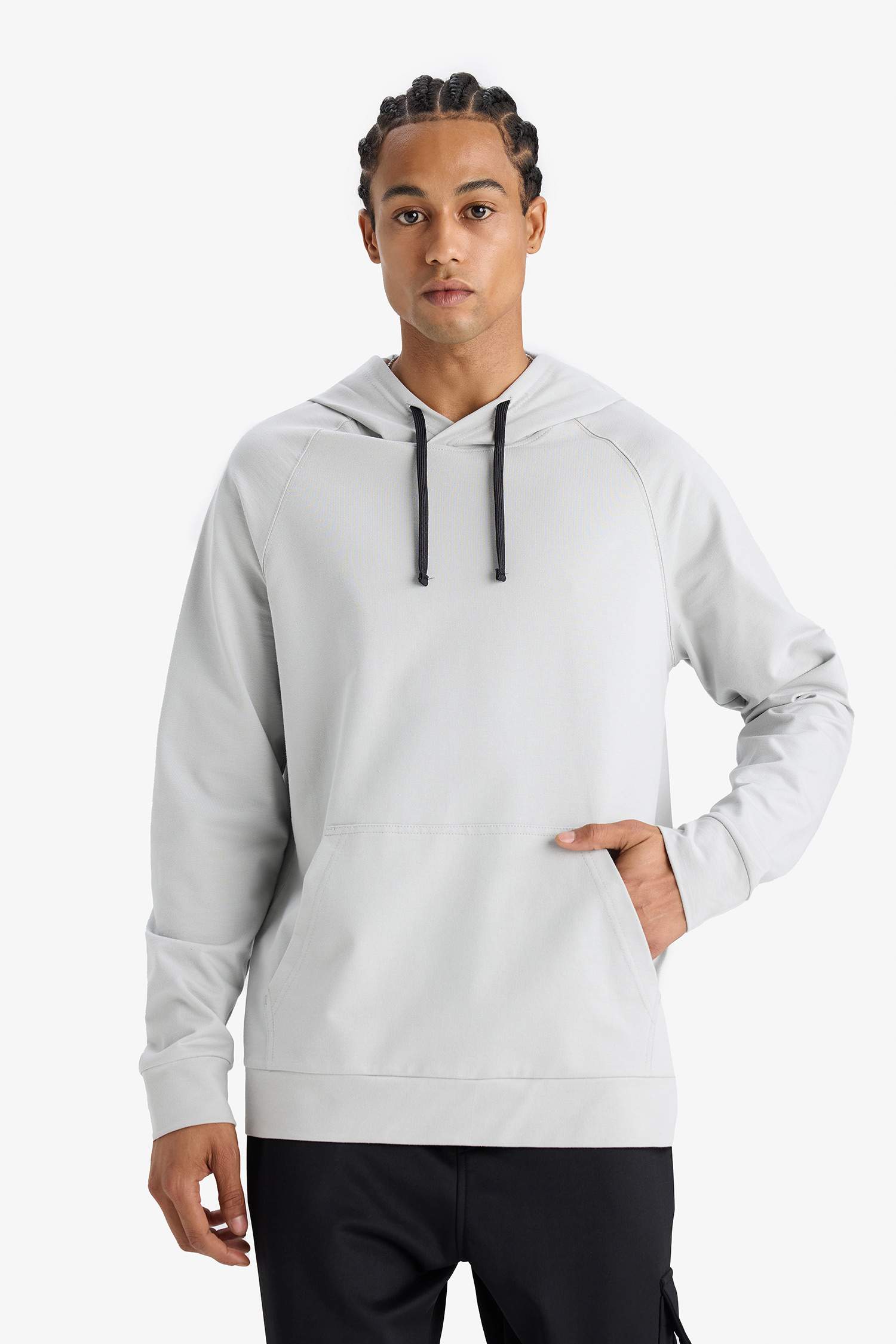 DeFactoFit Standard Fit Hooded Sports Sweatshirt
