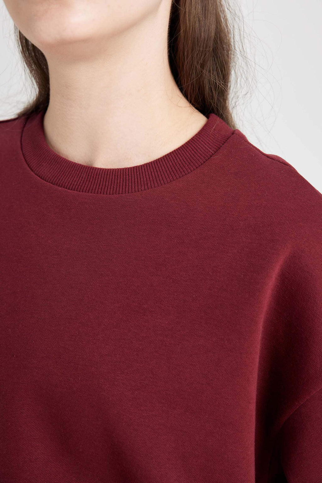 Regular Fit 2-Piece Set Thick Crew Neck Sweatshirt Flexible Waist Jogger Sweatpants